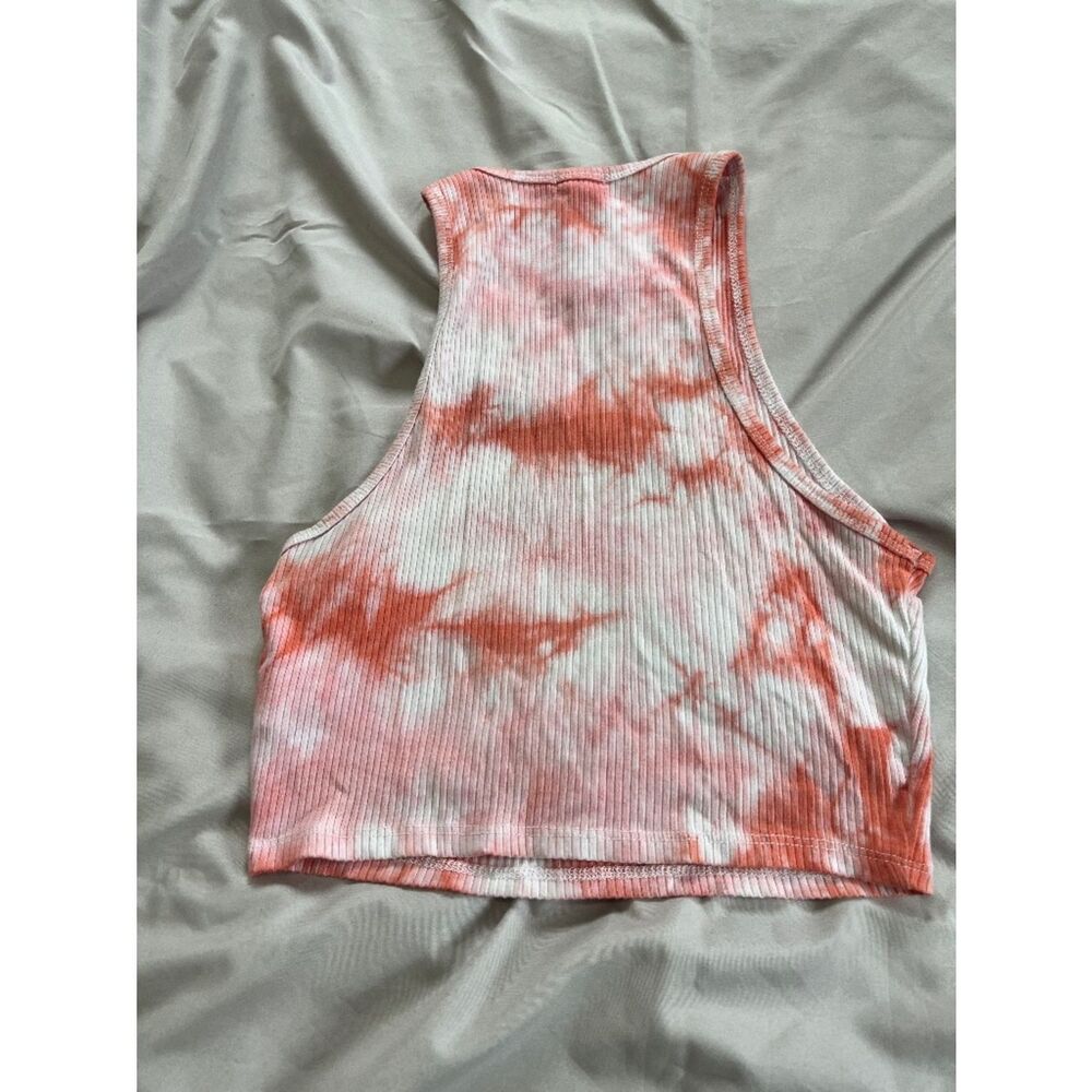 Garage tie dyed cropped tank top
